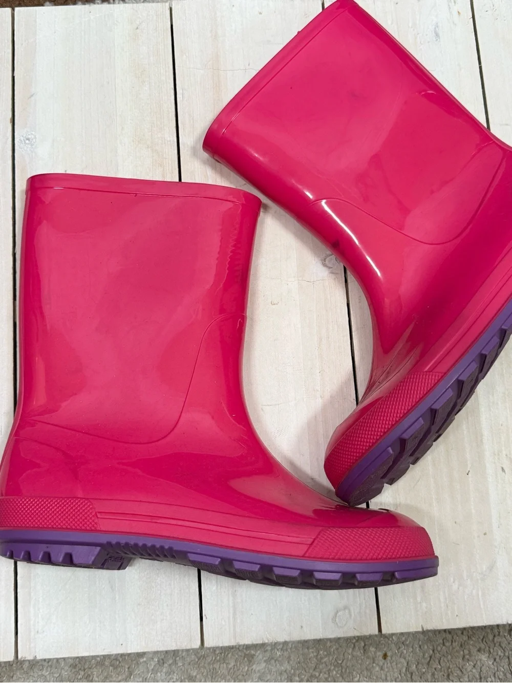 Kids Rubber Rain Boots Size 2-3Y Pink
